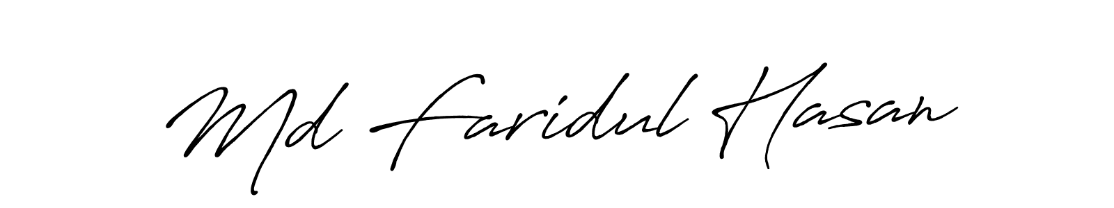 Use a signature maker to create a handwritten signature online. With this signature software, you can design (Antro_Vectra_Bolder) your own signature for name Md Faridul Hasan. Md Faridul Hasan signature style 7 images and pictures png