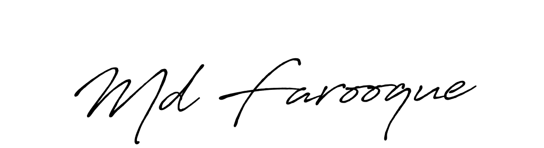 Make a short Md Farooque signature style. Manage your documents anywhere anytime using Antro_Vectra_Bolder. Create and add eSignatures, submit forms, share and send files easily. Md Farooque signature style 7 images and pictures png