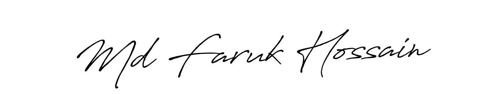 Also we have Md Faruk Hossain name is the best signature style. Create professional handwritten signature collection using Antro_Vectra_Bolder autograph style. Md Faruk Hossain signature style 7 images and pictures png