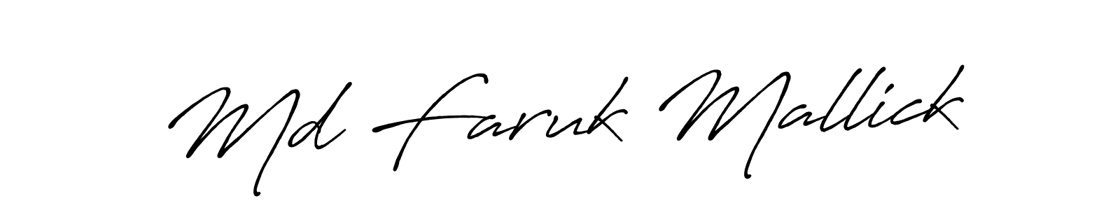 Also we have Md Faruk Mallick name is the best signature style. Create professional handwritten signature collection using Antro_Vectra_Bolder autograph style. Md Faruk Mallick signature style 7 images and pictures png
