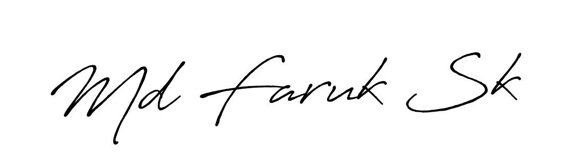 Also we have Md Faruk Sk name is the best signature style. Create professional handwritten signature collection using Antro_Vectra_Bolder autograph style. Md Faruk Sk signature style 7 images and pictures png