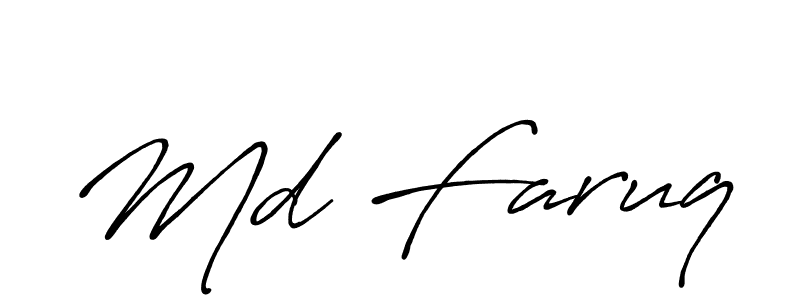 Md Faruq stylish signature style. Best Handwritten Sign (Antro_Vectra_Bolder) for my name. Handwritten Signature Collection Ideas for my name Md Faruq. Md Faruq signature style 7 images and pictures png