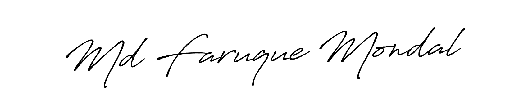 Antro_Vectra_Bolder is a professional signature style that is perfect for those who want to add a touch of class to their signature. It is also a great choice for those who want to make their signature more unique. Get Md Faruque Mondal name to fancy signature for free. Md Faruque Mondal signature style 7 images and pictures png