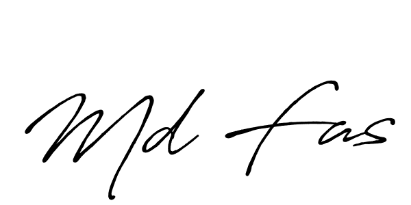 Create a beautiful signature design for name Md Fas. With this signature (Antro_Vectra_Bolder) fonts, you can make a handwritten signature for free. Md Fas signature style 7 images and pictures png