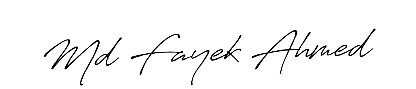 The best way (Antro_Vectra_Bolder) to make a short signature is to pick only two or three words in your name. The name Md Fayek Ahmed include a total of six letters. For converting this name. Md Fayek Ahmed signature style 7 images and pictures png