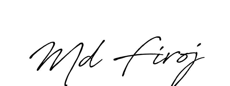 Md Firoj stylish signature style. Best Handwritten Sign (Antro_Vectra_Bolder) for my name. Handwritten Signature Collection Ideas for my name Md Firoj. Md Firoj signature style 7 images and pictures png