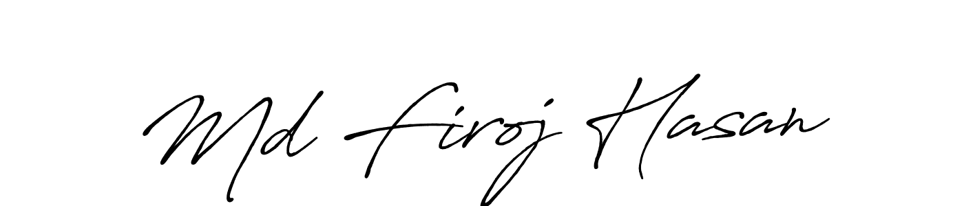 Also we have Md Firoj Hasan name is the best signature style. Create professional handwritten signature collection using Antro_Vectra_Bolder autograph style. Md Firoj Hasan signature style 7 images and pictures png