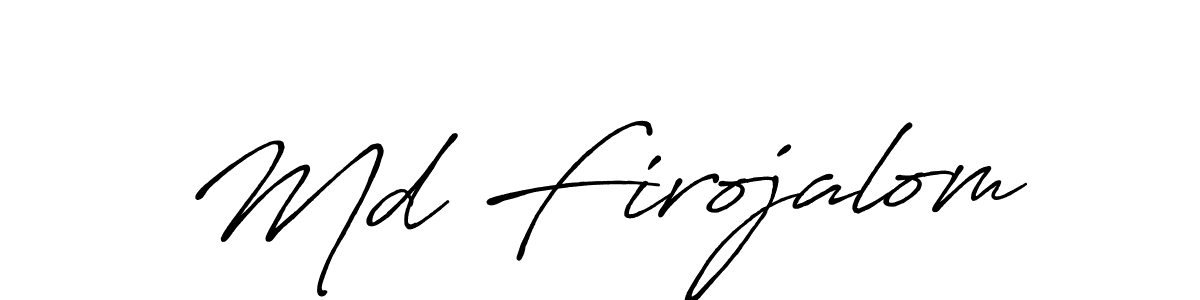 The best way (Antro_Vectra_Bolder) to make a short signature is to pick only two or three words in your name. The name Md Firojalom include a total of six letters. For converting this name. Md Firojalom signature style 7 images and pictures png