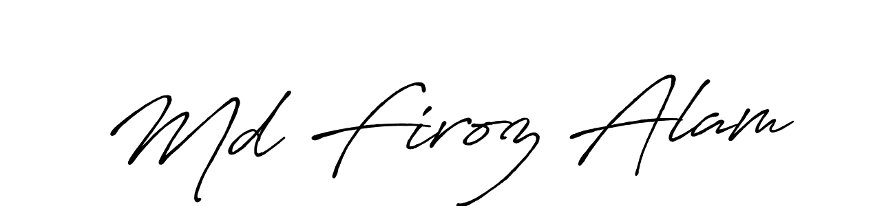 Use a signature maker to create a handwritten signature online. With this signature software, you can design (Antro_Vectra_Bolder) your own signature for name Md Firoz Alam. Md Firoz Alam signature style 7 images and pictures png