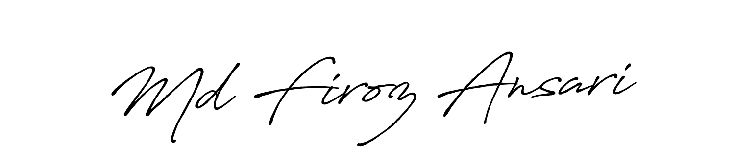 Also You can easily find your signature by using the search form. We will create Md Firoz Ansari name handwritten signature images for you free of cost using Antro_Vectra_Bolder sign style. Md Firoz Ansari signature style 7 images and pictures png
