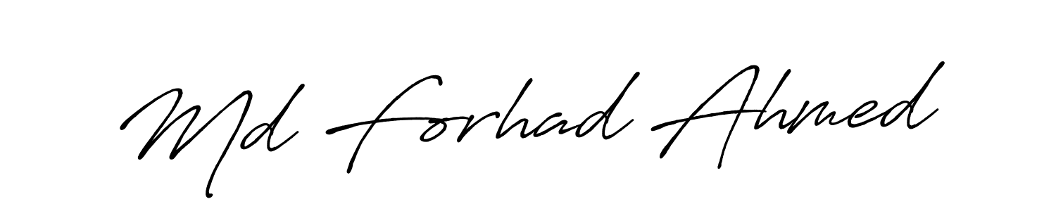 It looks lik you need a new signature style for name Md Forhad Ahmed. Design unique handwritten (Antro_Vectra_Bolder) signature with our free signature maker in just a few clicks. Md Forhad Ahmed signature style 7 images and pictures png