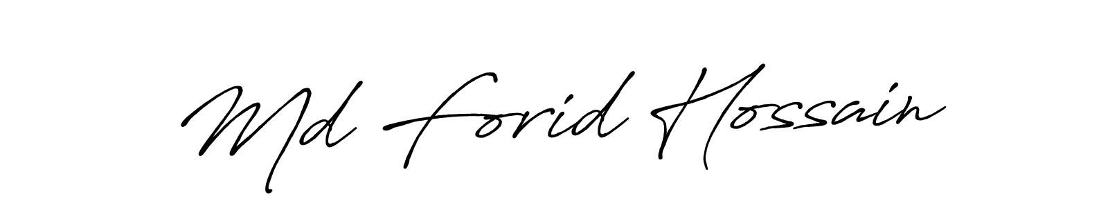 It looks lik you need a new signature style for name Md Forid Hossain. Design unique handwritten (Antro_Vectra_Bolder) signature with our free signature maker in just a few clicks. Md Forid Hossain signature style 7 images and pictures png