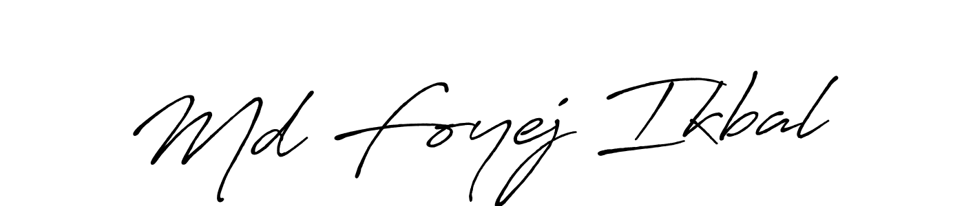 Create a beautiful signature design for name Md Foyej Ikbal. With this signature (Antro_Vectra_Bolder) fonts, you can make a handwritten signature for free. Md Foyej Ikbal signature style 7 images and pictures png