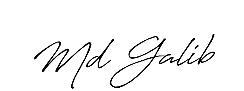 Make a beautiful signature design for name Md Galib. With this signature (Antro_Vectra_Bolder) style, you can create a handwritten signature for free. Md Galib signature style 7 images and pictures png