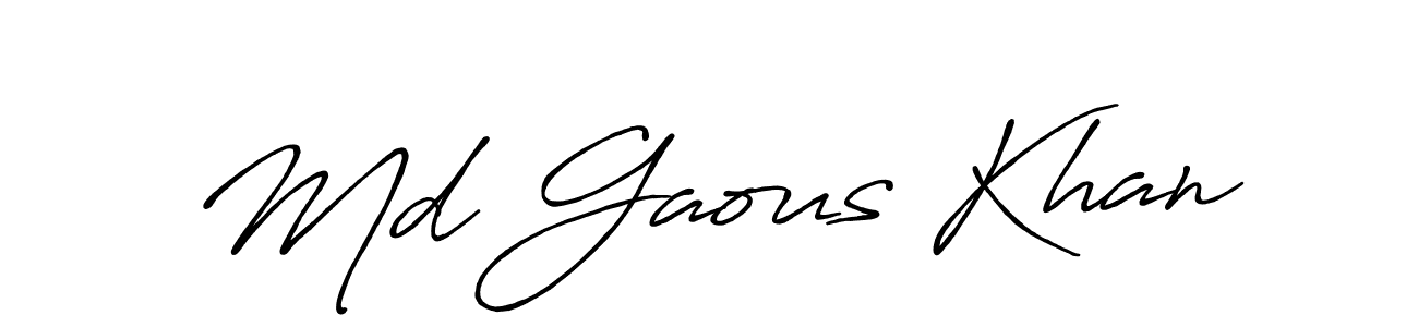 Md Gaous Khan stylish signature style. Best Handwritten Sign (Antro_Vectra_Bolder) for my name. Handwritten Signature Collection Ideas for my name Md Gaous Khan. Md Gaous Khan signature style 7 images and pictures png