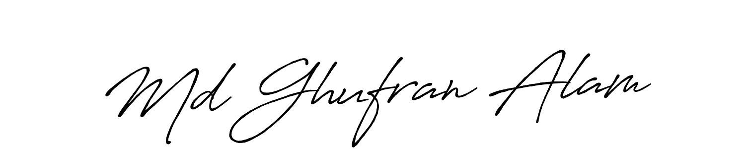 Design your own signature with our free online signature maker. With this signature software, you can create a handwritten (Antro_Vectra_Bolder) signature for name Md Ghufran Alam. Md Ghufran Alam signature style 7 images and pictures png