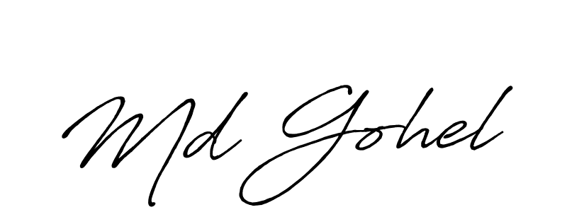 Use a signature maker to create a handwritten signature online. With this signature software, you can design (Antro_Vectra_Bolder) your own signature for name Md Gohel. Md Gohel signature style 7 images and pictures png