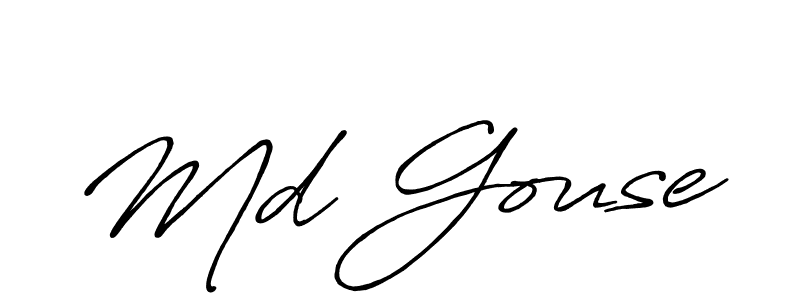 Use a signature maker to create a handwritten signature online. With this signature software, you can design (Antro_Vectra_Bolder) your own signature for name Md Gouse. Md Gouse signature style 7 images and pictures png