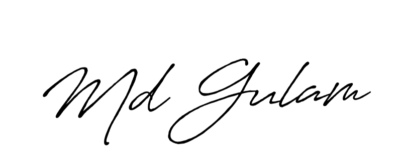Create a beautiful signature design for name Md Gulam. With this signature (Antro_Vectra_Bolder) fonts, you can make a handwritten signature for free. Md Gulam signature style 7 images and pictures png