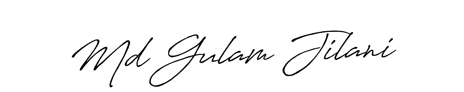 Design your own signature with our free online signature maker. With this signature software, you can create a handwritten (Antro_Vectra_Bolder) signature for name Md Gulam Jilani. Md Gulam Jilani signature style 7 images and pictures png