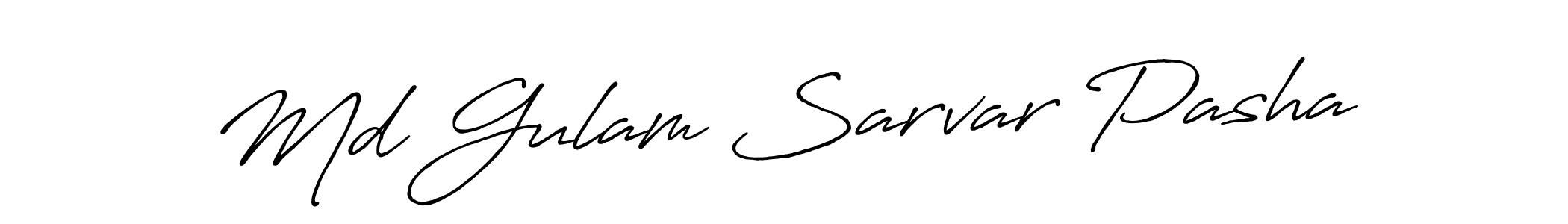 Create a beautiful signature design for name Md Gulam Sarvar Pasha. With this signature (Antro_Vectra_Bolder) fonts, you can make a handwritten signature for free. Md Gulam Sarvar Pasha signature style 7 images and pictures png