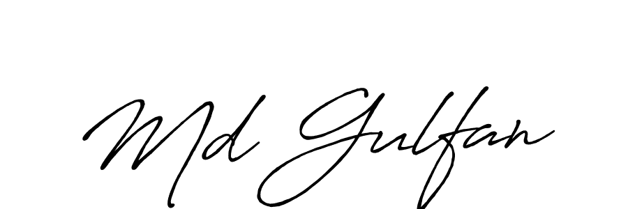 The best way (Antro_Vectra_Bolder) to make a short signature is to pick only two or three words in your name. The name Md Gulfan include a total of six letters. For converting this name. Md Gulfan signature style 7 images and pictures png