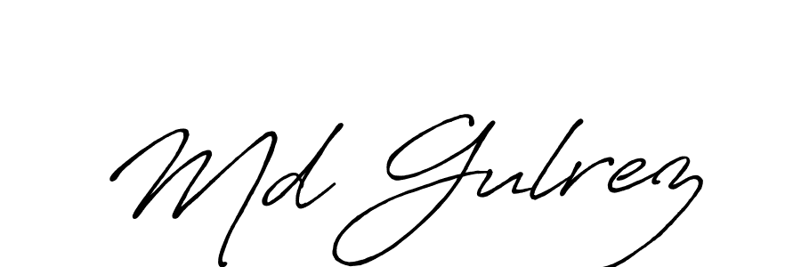 Create a beautiful signature design for name Md Gulrez. With this signature (Antro_Vectra_Bolder) fonts, you can make a handwritten signature for free. Md Gulrez signature style 7 images and pictures png