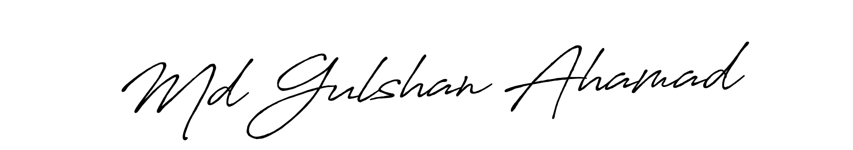Design your own signature with our free online signature maker. With this signature software, you can create a handwritten (Antro_Vectra_Bolder) signature for name Md Gulshan Ahamad. Md Gulshan Ahamad signature style 7 images and pictures png