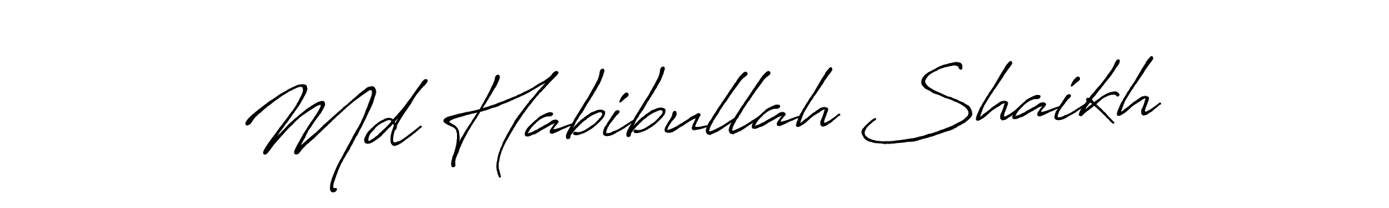 It looks lik you need a new signature style for name Md Habibullah Shaikh. Design unique handwritten (Antro_Vectra_Bolder) signature with our free signature maker in just a few clicks. Md Habibullah Shaikh signature style 7 images and pictures png
