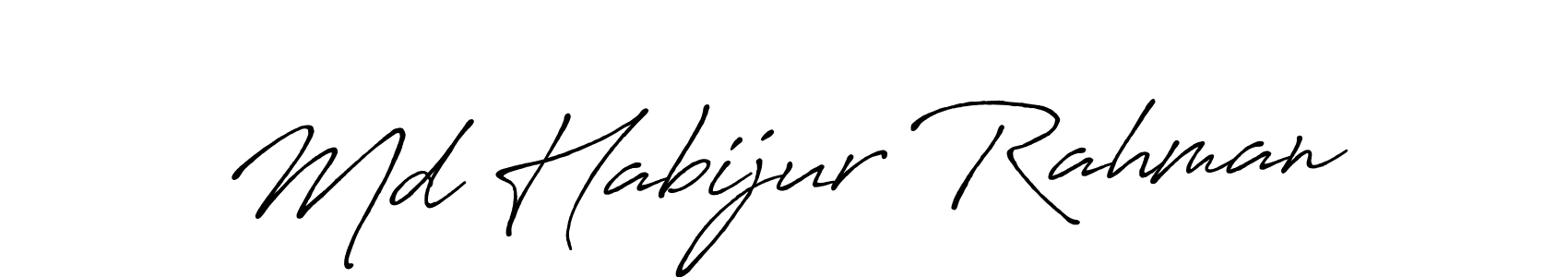 Make a beautiful signature design for name Md Habijur Rahman. With this signature (Antro_Vectra_Bolder) style, you can create a handwritten signature for free. Md Habijur Rahman signature style 7 images and pictures png