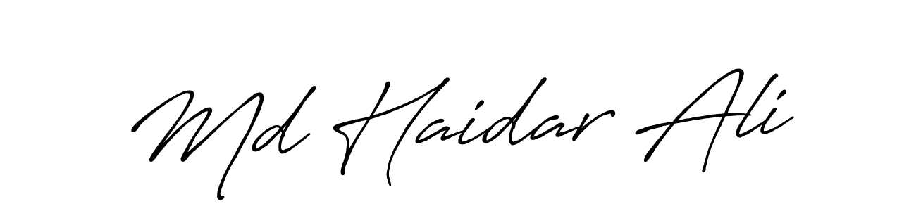 How to make Md Haidar Ali signature? Antro_Vectra_Bolder is a professional autograph style. Create handwritten signature for Md Haidar Ali name. Md Haidar Ali signature style 7 images and pictures png
