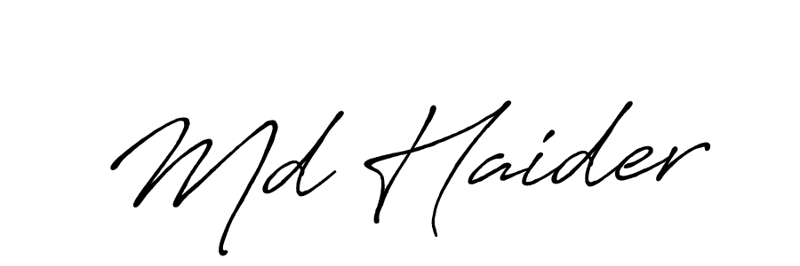 It looks lik you need a new signature style for name Md Haider. Design unique handwritten (Antro_Vectra_Bolder) signature with our free signature maker in just a few clicks. Md Haider signature style 7 images and pictures png