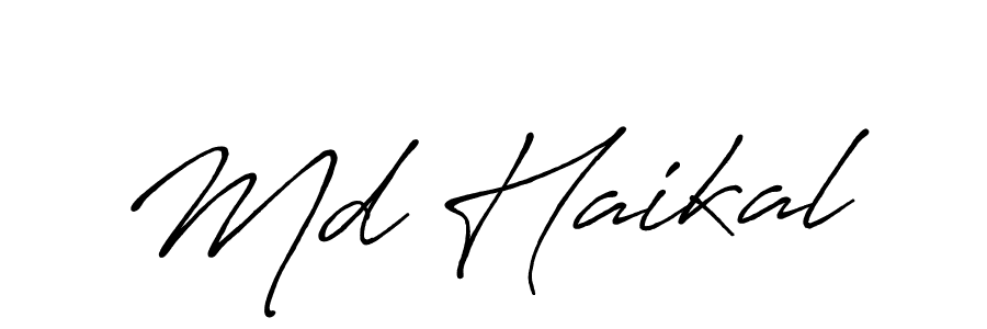 How to make Md Haikal signature? Antro_Vectra_Bolder is a professional autograph style. Create handwritten signature for Md Haikal name. Md Haikal signature style 7 images and pictures png