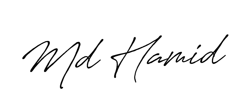 How to make Md Hamid signature? Antro_Vectra_Bolder is a professional autograph style. Create handwritten signature for Md Hamid name. Md Hamid signature style 7 images and pictures png