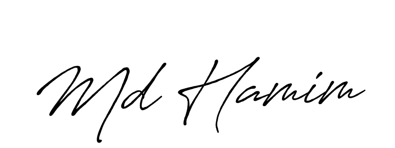 It looks lik you need a new signature style for name Md Hamim. Design unique handwritten (Antro_Vectra_Bolder) signature with our free signature maker in just a few clicks. Md Hamim signature style 7 images and pictures png