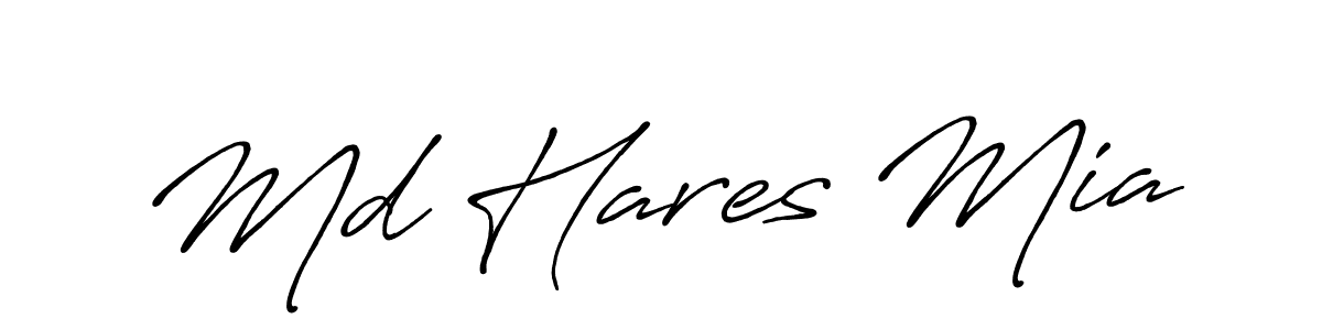 Make a beautiful signature design for name Md Hares Mia. With this signature (Antro_Vectra_Bolder) style, you can create a handwritten signature for free. Md Hares Mia signature style 7 images and pictures png