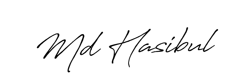 Md Hasibul stylish signature style. Best Handwritten Sign (Antro_Vectra_Bolder) for my name. Handwritten Signature Collection Ideas for my name Md Hasibul. Md Hasibul signature style 7 images and pictures png