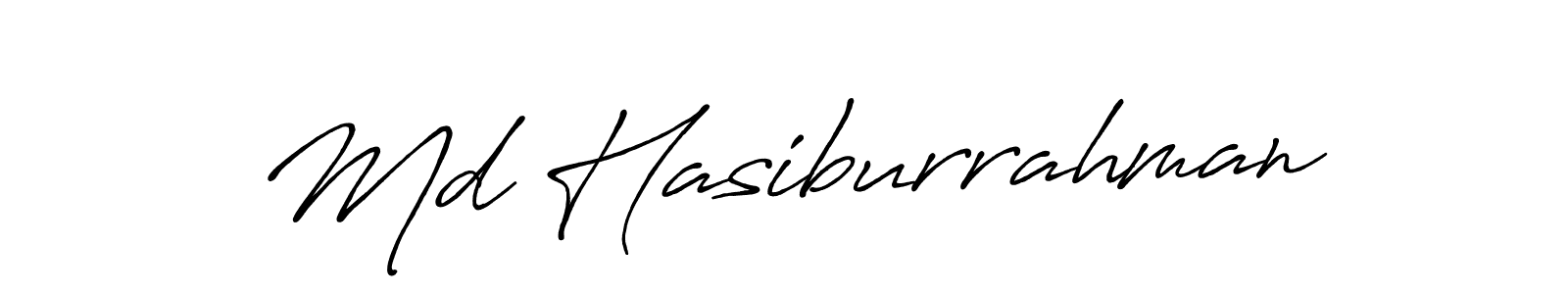How to make Md Hasiburrahman name signature. Use Antro_Vectra_Bolder style for creating short signs online. This is the latest handwritten sign. Md Hasiburrahman signature style 7 images and pictures png