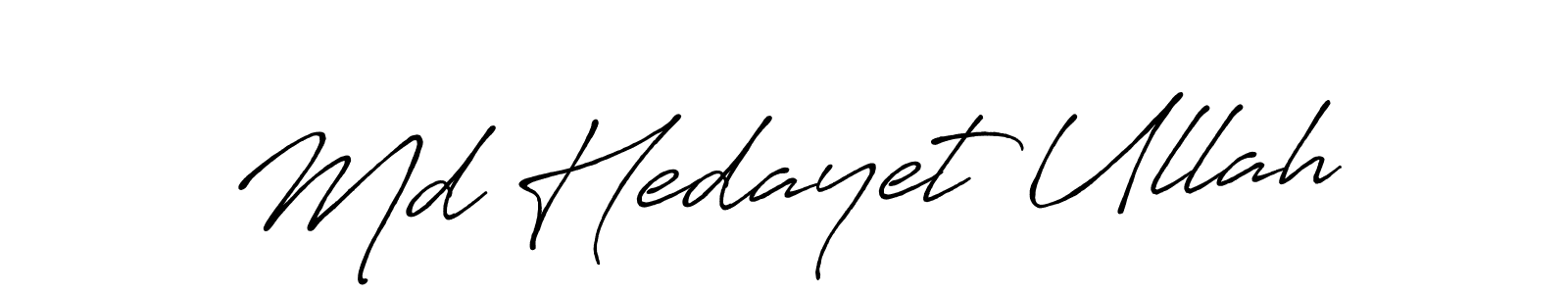 Use a signature maker to create a handwritten signature online. With this signature software, you can design (Antro_Vectra_Bolder) your own signature for name Md Hedayet Ullah. Md Hedayet Ullah signature style 7 images and pictures png