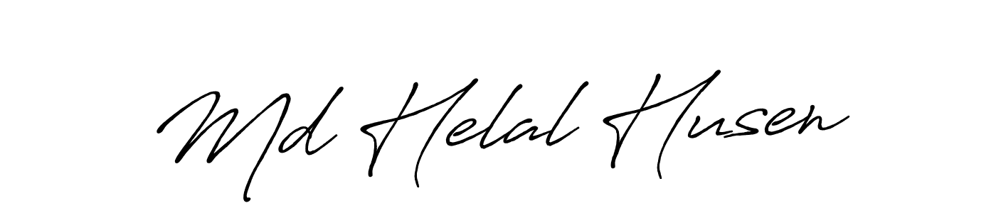 How to make Md Helal Husen signature? Antro_Vectra_Bolder is a professional autograph style. Create handwritten signature for Md Helal Husen name. Md Helal Husen signature style 7 images and pictures png