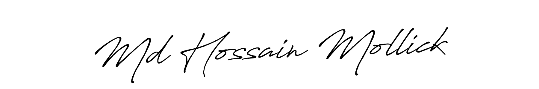 How to make Md Hossain Mollick signature? Antro_Vectra_Bolder is a professional autograph style. Create handwritten signature for Md Hossain Mollick name. Md Hossain Mollick signature style 7 images and pictures png