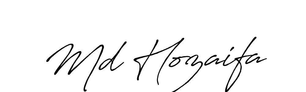 Design your own signature with our free online signature maker. With this signature software, you can create a handwritten (Antro_Vectra_Bolder) signature for name Md Hozaifa. Md Hozaifa signature style 7 images and pictures png