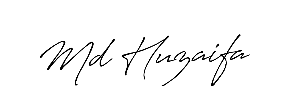 Make a beautiful signature design for name Md Huzaifa. With this signature (Antro_Vectra_Bolder) style, you can create a handwritten signature for free. Md Huzaifa signature style 7 images and pictures png