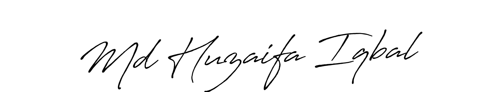 Md Huzaifa Iqbal stylish signature style. Best Handwritten Sign (Antro_Vectra_Bolder) for my name. Handwritten Signature Collection Ideas for my name Md Huzaifa Iqbal. Md Huzaifa Iqbal signature style 7 images and pictures png