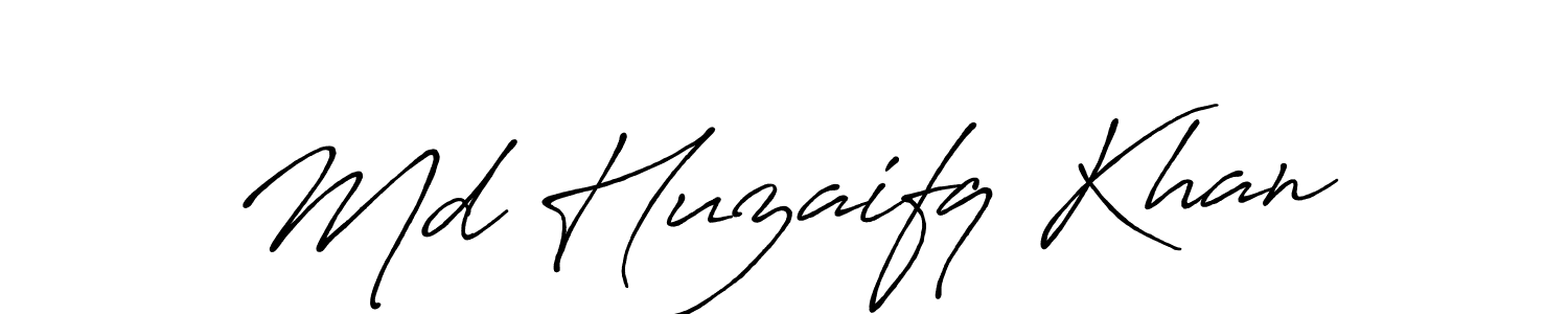 Make a beautiful signature design for name Md Huzaifq Khan. With this signature (Antro_Vectra_Bolder) style, you can create a handwritten signature for free. Md Huzaifq Khan signature style 7 images and pictures png