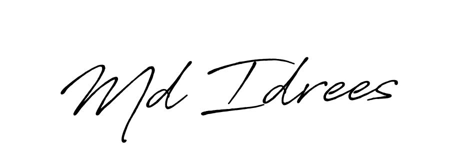 Also we have Md Idrees name is the best signature style. Create professional handwritten signature collection using Antro_Vectra_Bolder autograph style. Md Idrees signature style 7 images and pictures png