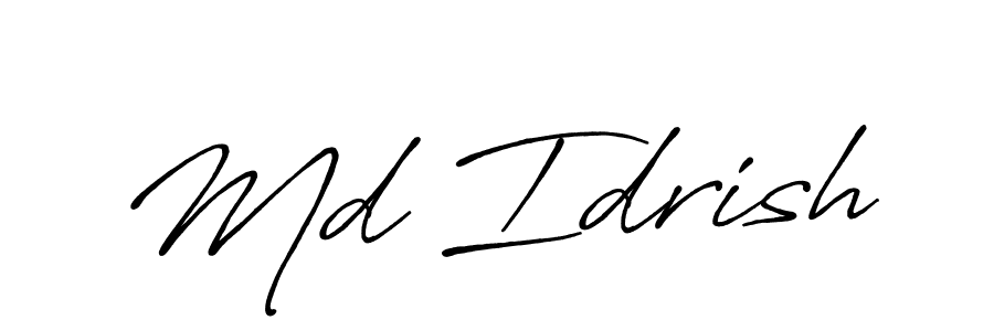 See photos of Md Idrish official signature by Spectra . Check more albums & portfolios. Read reviews & check more about Antro_Vectra_Bolder font. Md Idrish signature style 7 images and pictures png