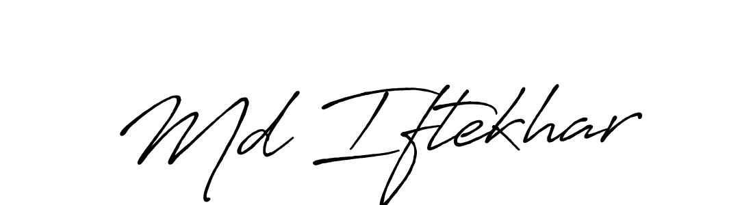 This is the best signature style for the Md Iftekhar name. Also you like these signature font (Antro_Vectra_Bolder). Mix name signature. Md Iftekhar signature style 7 images and pictures png