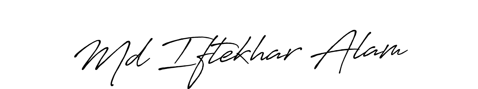 Also You can easily find your signature by using the search form. We will create Md Iftekhar Alam name handwritten signature images for you free of cost using Antro_Vectra_Bolder sign style. Md Iftekhar Alam signature style 7 images and pictures png