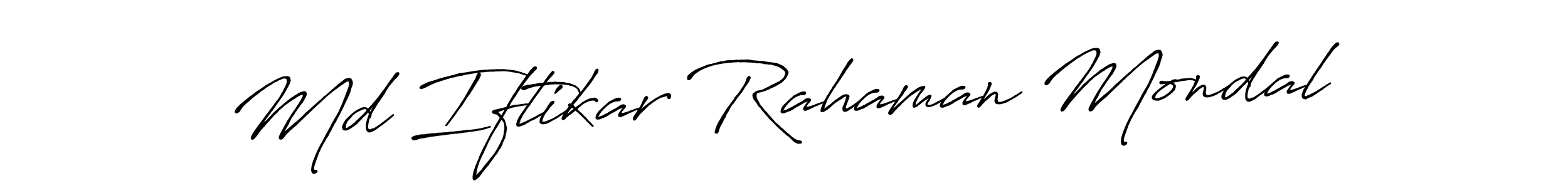 Make a beautiful signature design for name Md Iftikar Rahaman Mondal. With this signature (Antro_Vectra_Bolder) style, you can create a handwritten signature for free. Md Iftikar Rahaman Mondal signature style 7 images and pictures png